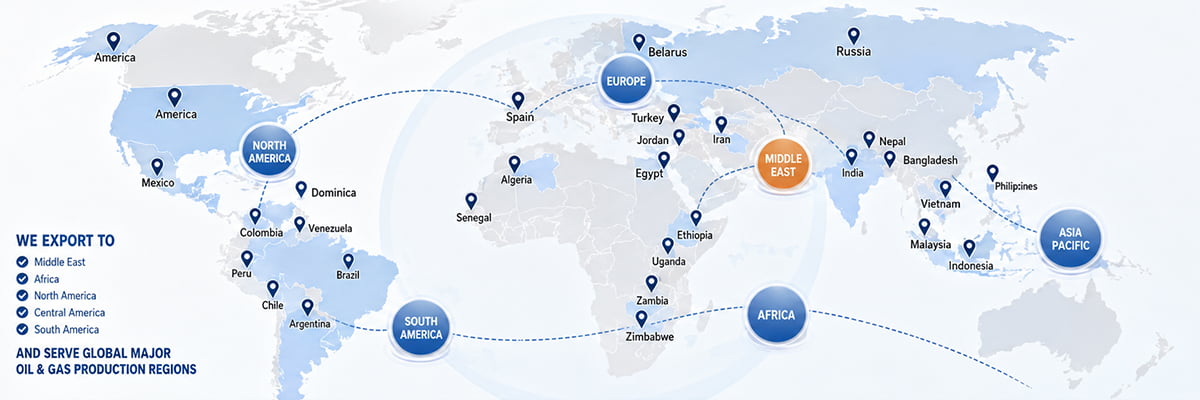 Global market coverage map