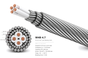 W4B-4.7 4×0.22 Four-Conductor PP Insulated Armored Logging Cable